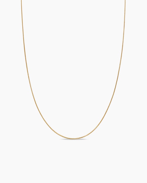 Box Chain Necklace in 18K Yellow Gold, 1.25mm