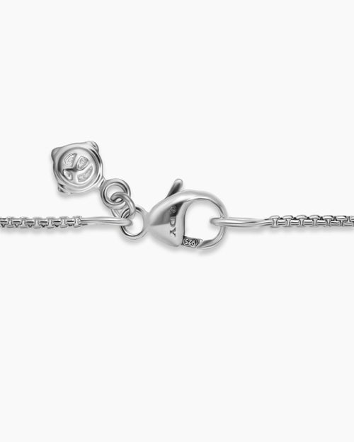 Womens Box Chain Necklace in Sterling Silver, 1.25mm