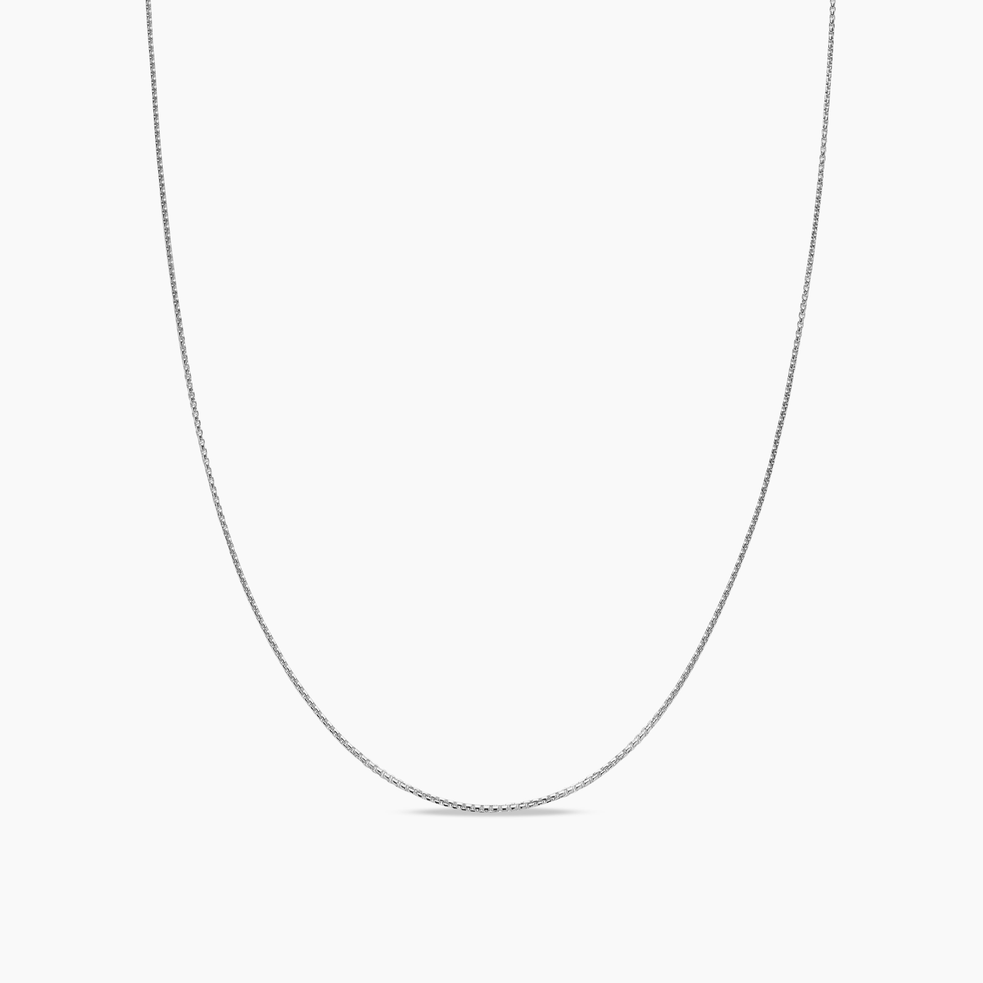 Collier Box Chain en argent massif, 1,25 mm femme 