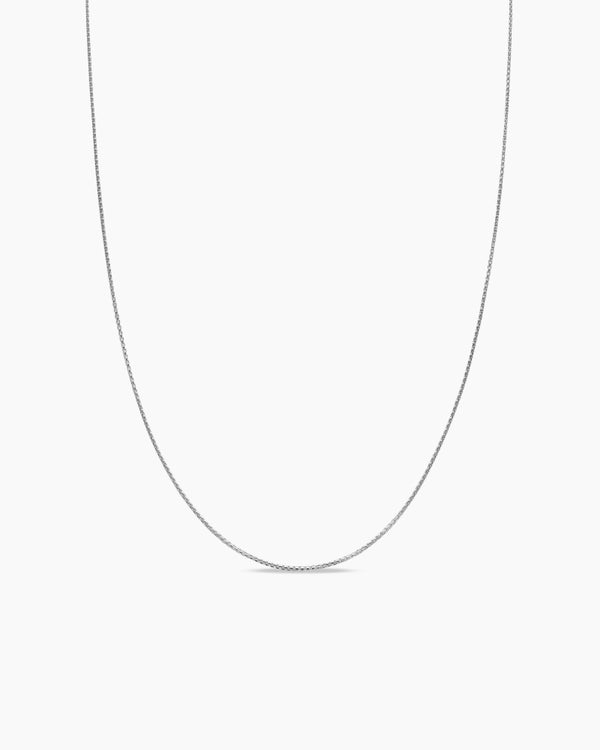 Box Chain Necklace in Sterling Silver, 1.25mm