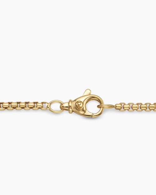 Mens Box Chain Necklace in 18K Yellow Gold, 2.7mm