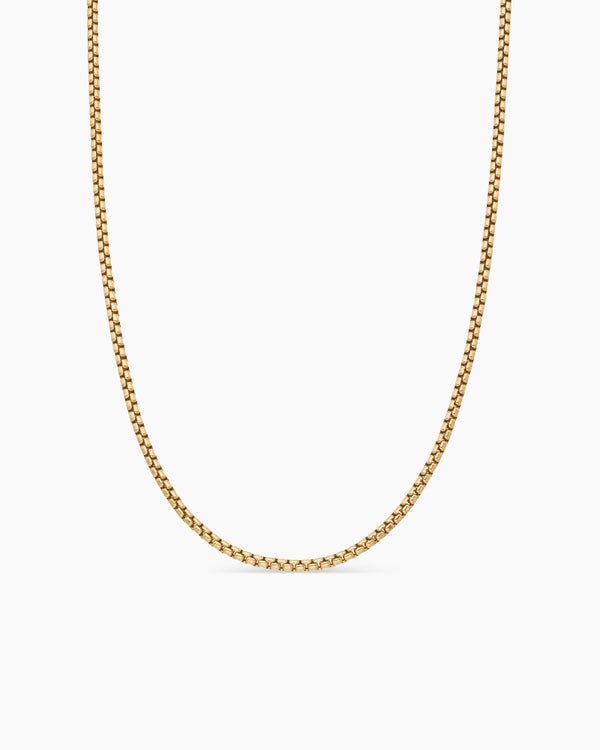 Collier Box Chain en or jaune 18 carats, 2,7 mm
