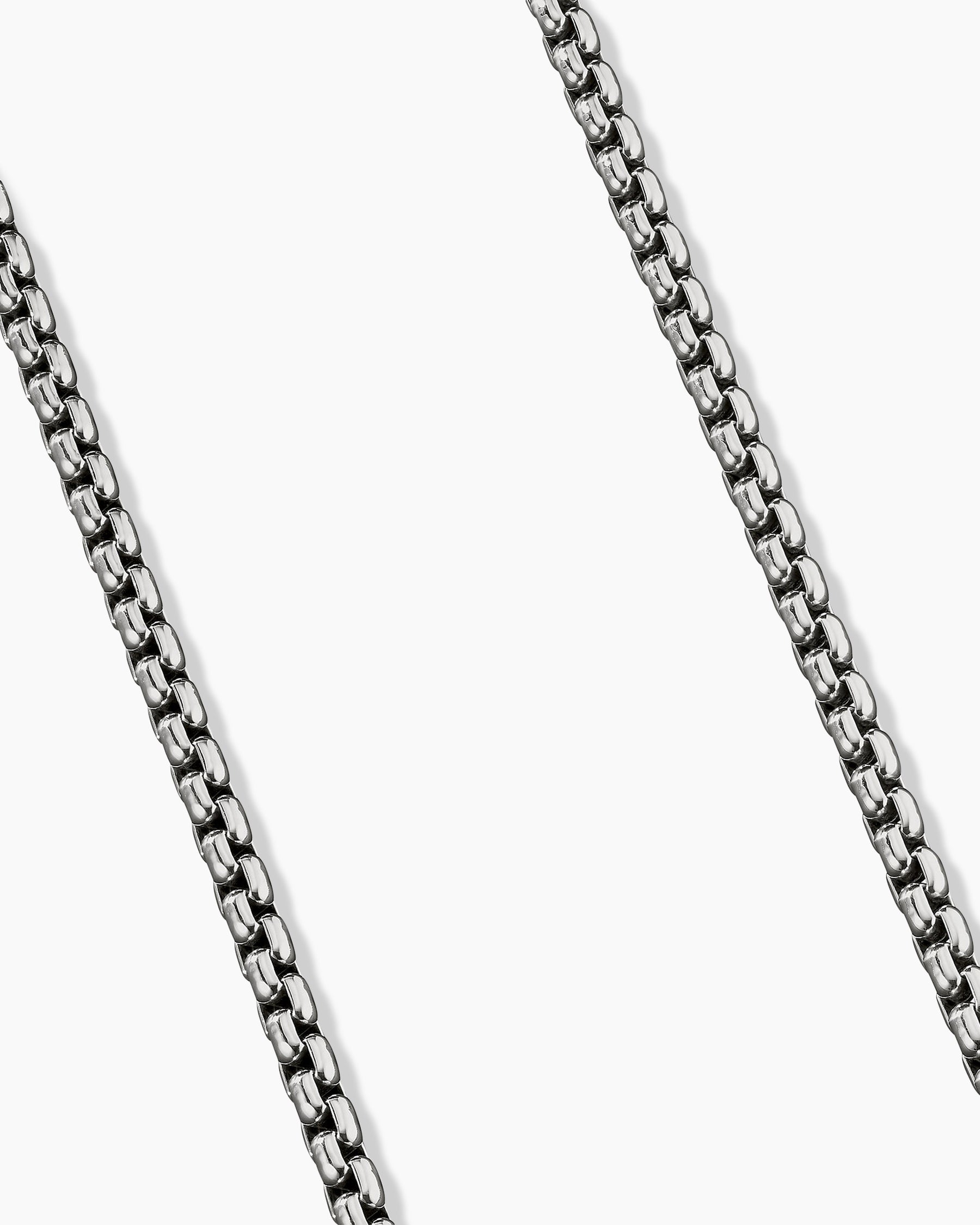 David Yurman Stainless Steel & Sterling Silver Box Chain Necklace, 22