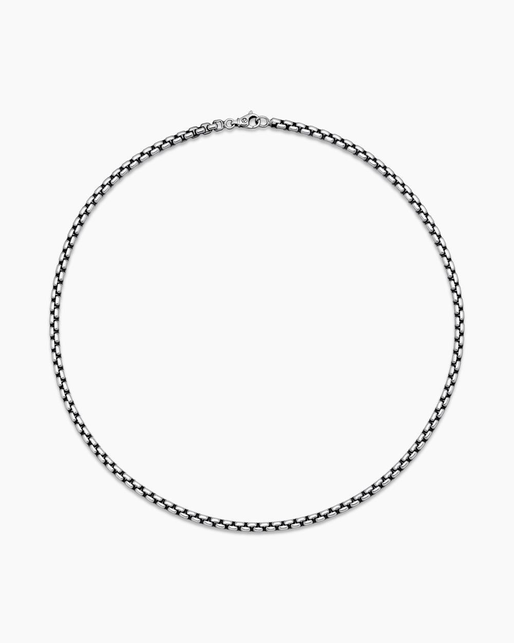 Mens Box Chain Necklace in Sterling Silver, 4.8mm