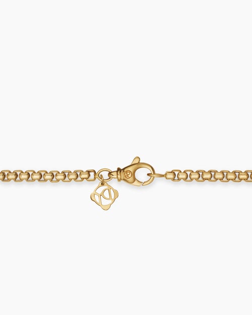 Womens Box Chain Necklace in 18ct Yellow Gold, 3.6mm