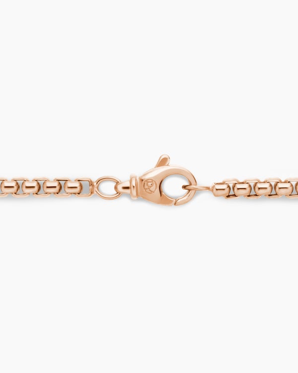 Collier Box Chain en or rose 18 carats, 3,4 mm