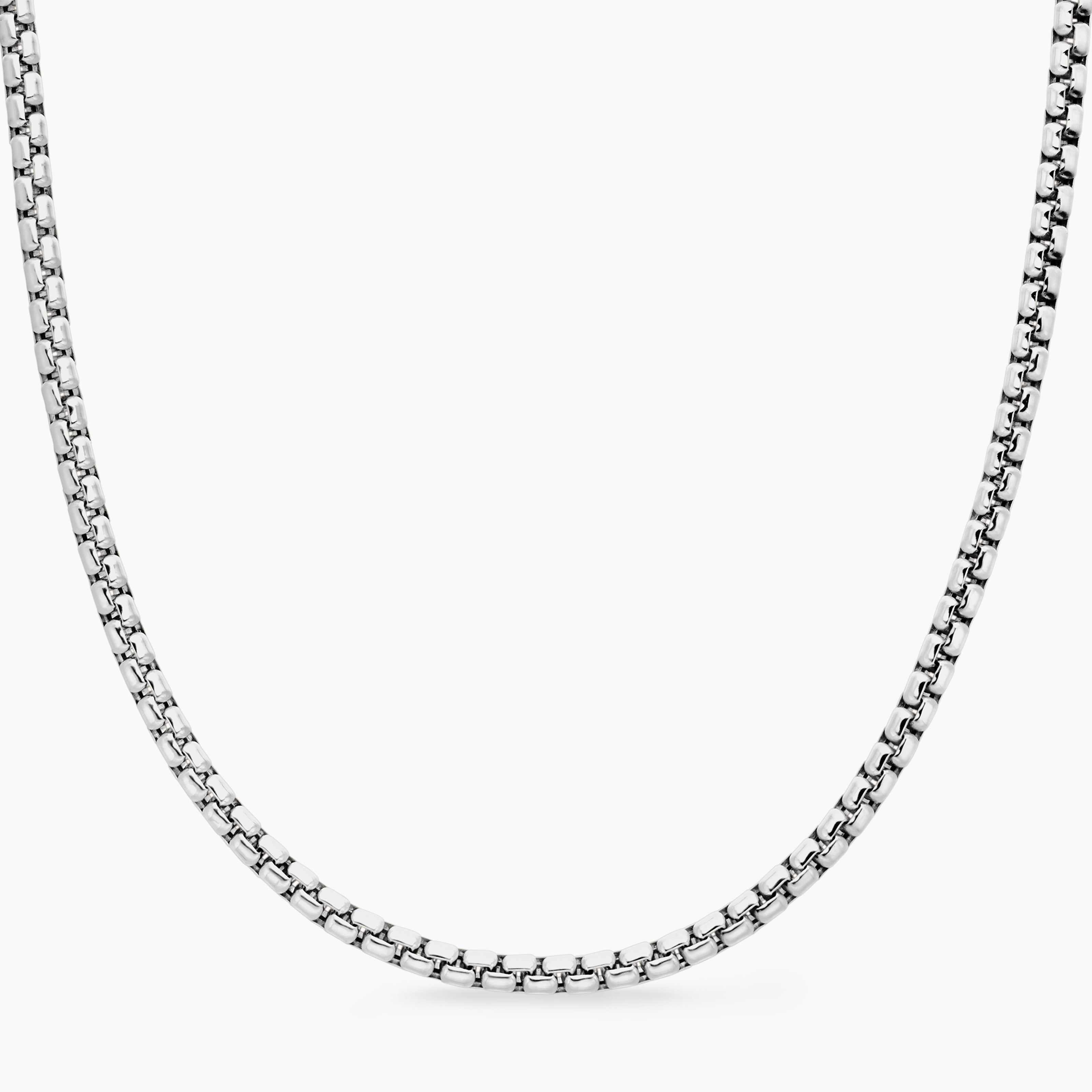 18k white deals gold box chain