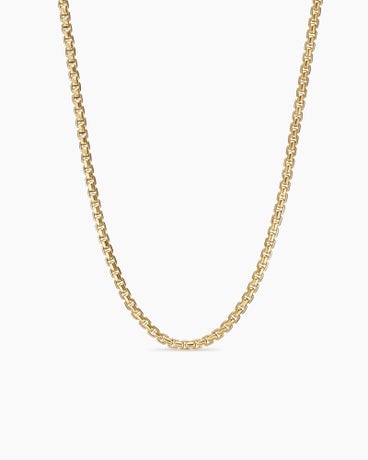 Box Chain Necklace in 18K Yellow Gold, 7.5mm