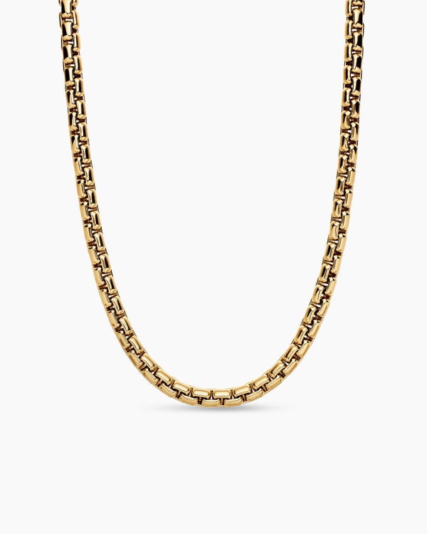 Collier Box Chain en or jaune 18 carats, 7,5 mm