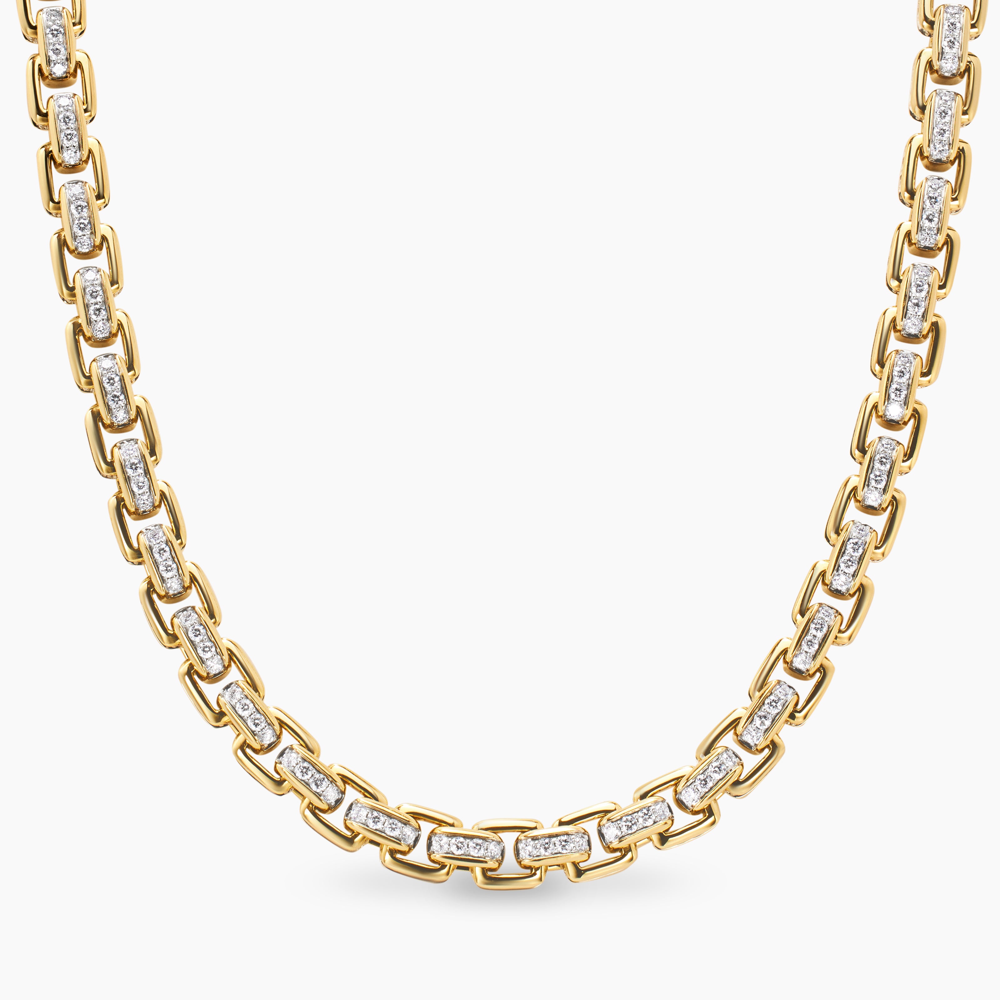 Mens Box Chain Necklace in 18K Yellow Gold, 7.5mm | David Yurman