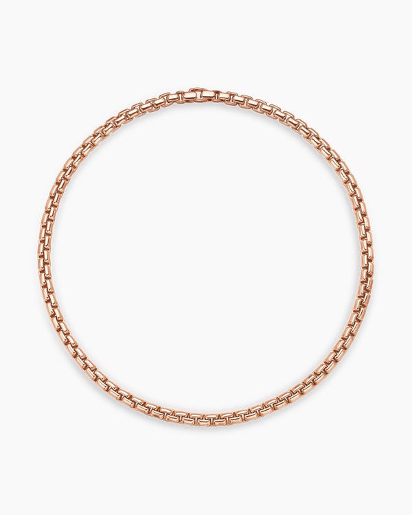 Collier Box Chain en or rose 18 carats, 7,5 mm