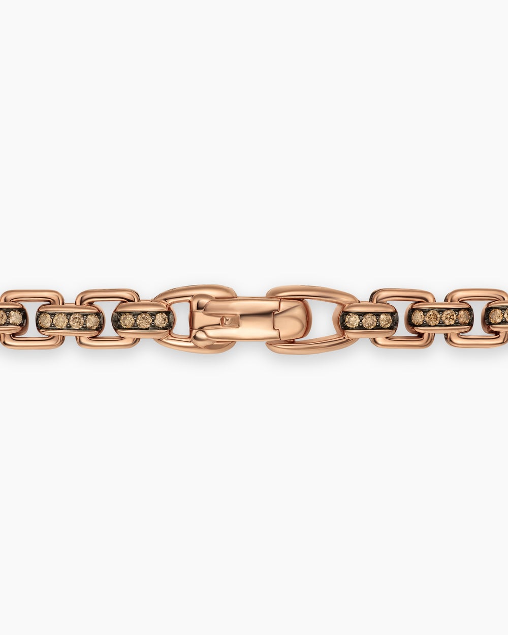 Mens Box Chain Necklace in 18K Rose Gold, 7.5mm