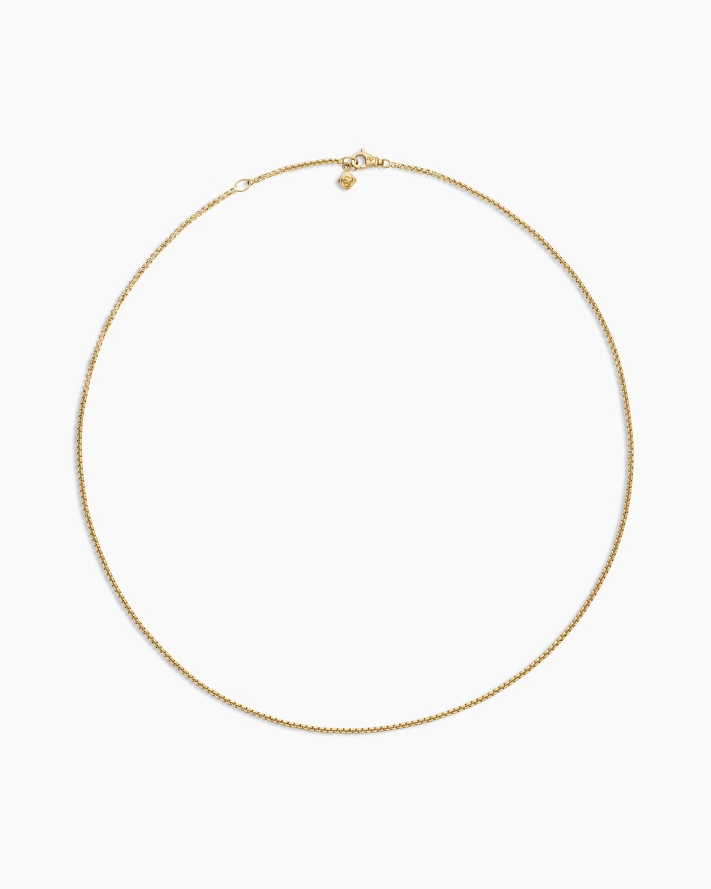 Womens Box Chain Necklace in 18ct Yellow Gold, 1.7mm