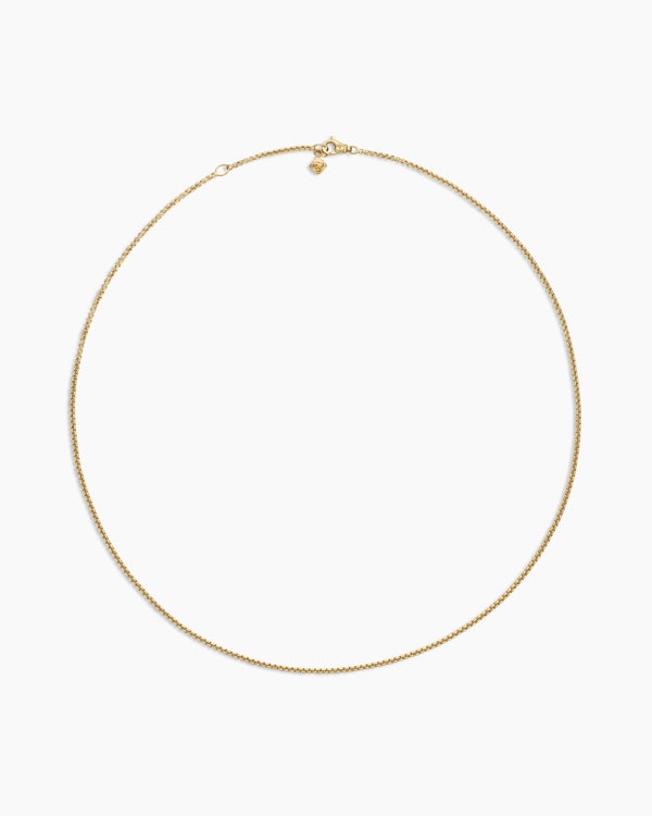 Box Chain Necklace in 18K Yellow Gold, 1.7mm