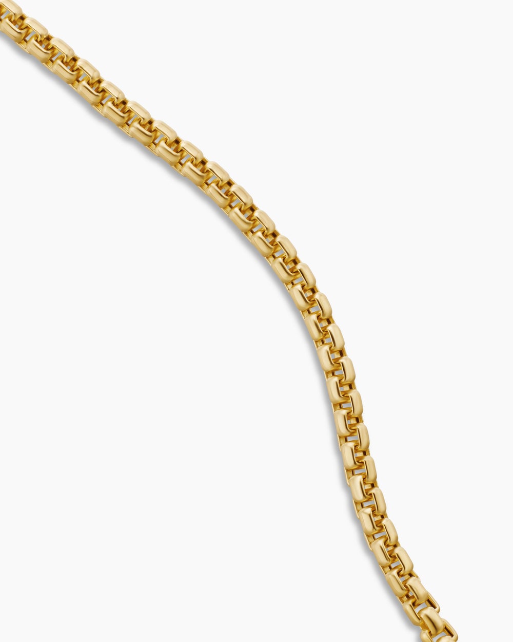 Mens Box Chain Necklace in 18K Yellow Gold, 1.7mm