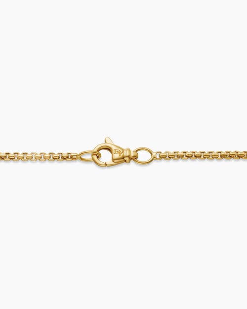 Mens Box Chain Necklace in 18K Yellow Gold, 1.7mm