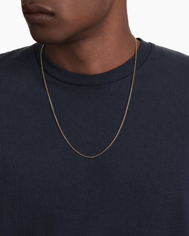 Box Chain Necklace in 18K Yellow Gold, 1.7mm