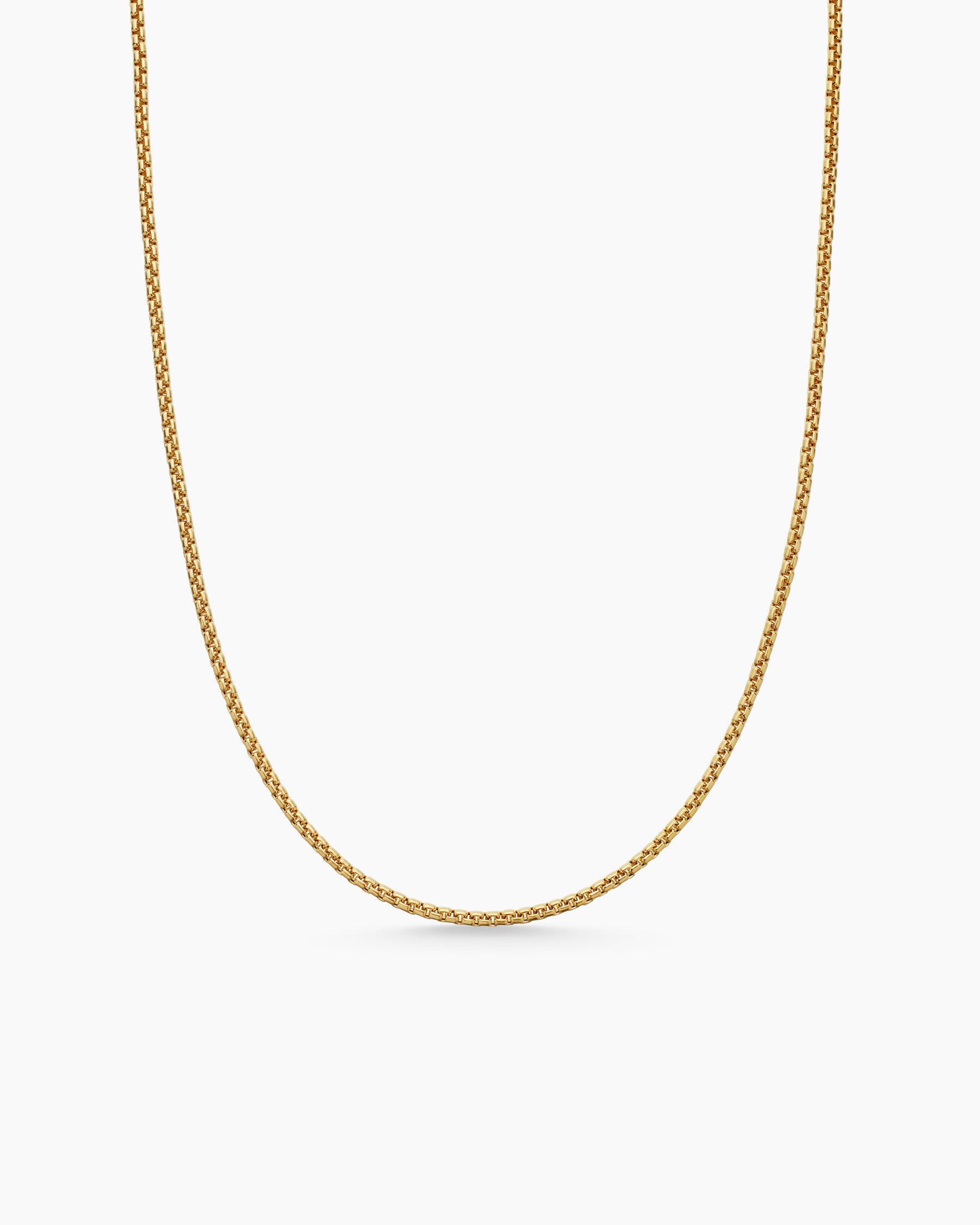 Men's 18K Yellow Gold Box Chain Necklace David Yurman