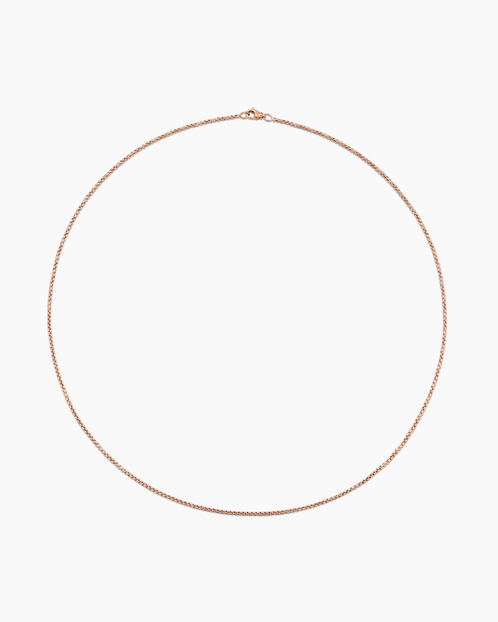 Collier Box Chain en or rose 18 carats, 1,7 mm hommes
