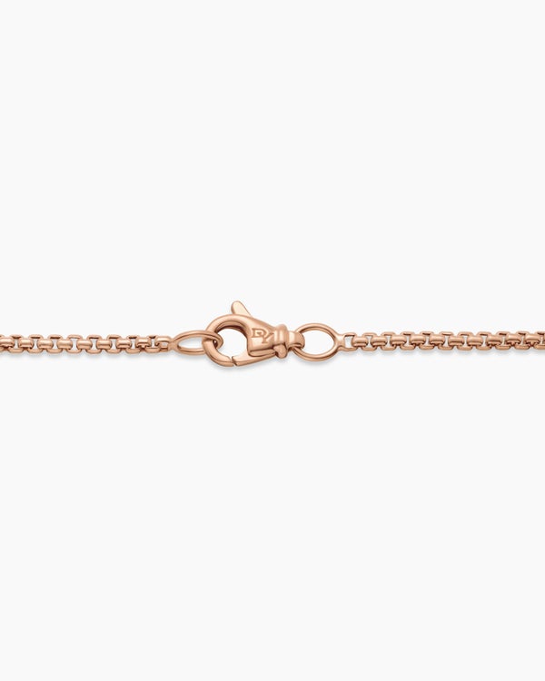 Box Chain Necklace in 18K Rose Gold, 1.7mm