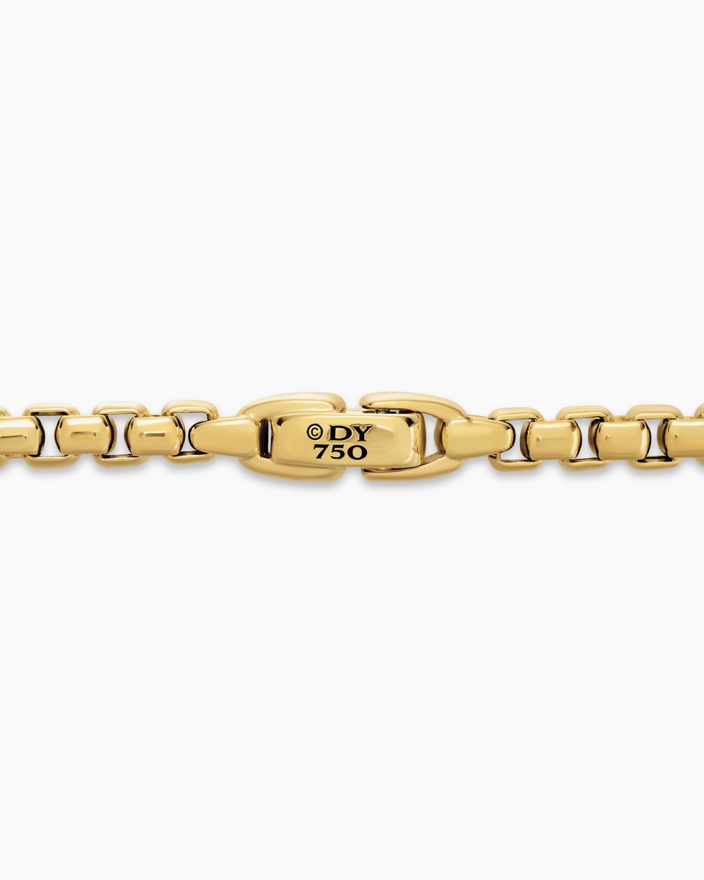 Mens Box Chain Necklace in 18K Yellow Gold, 5mm