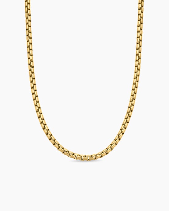 Box Chain Necklace in 18K Yellow Gold, 5mm