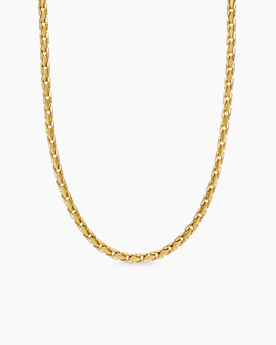 Fluted Chain Necklace in 18K Yellow Gold, 5mm