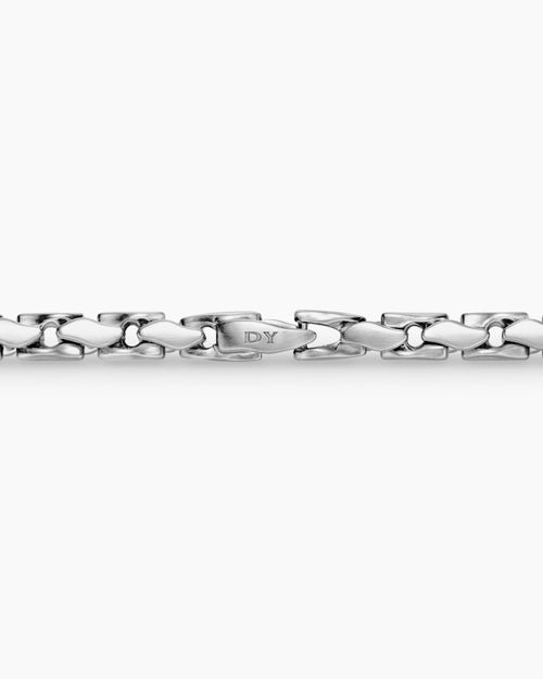 Mens Fluted Chain Necklace in Sterling Silver, 5mm