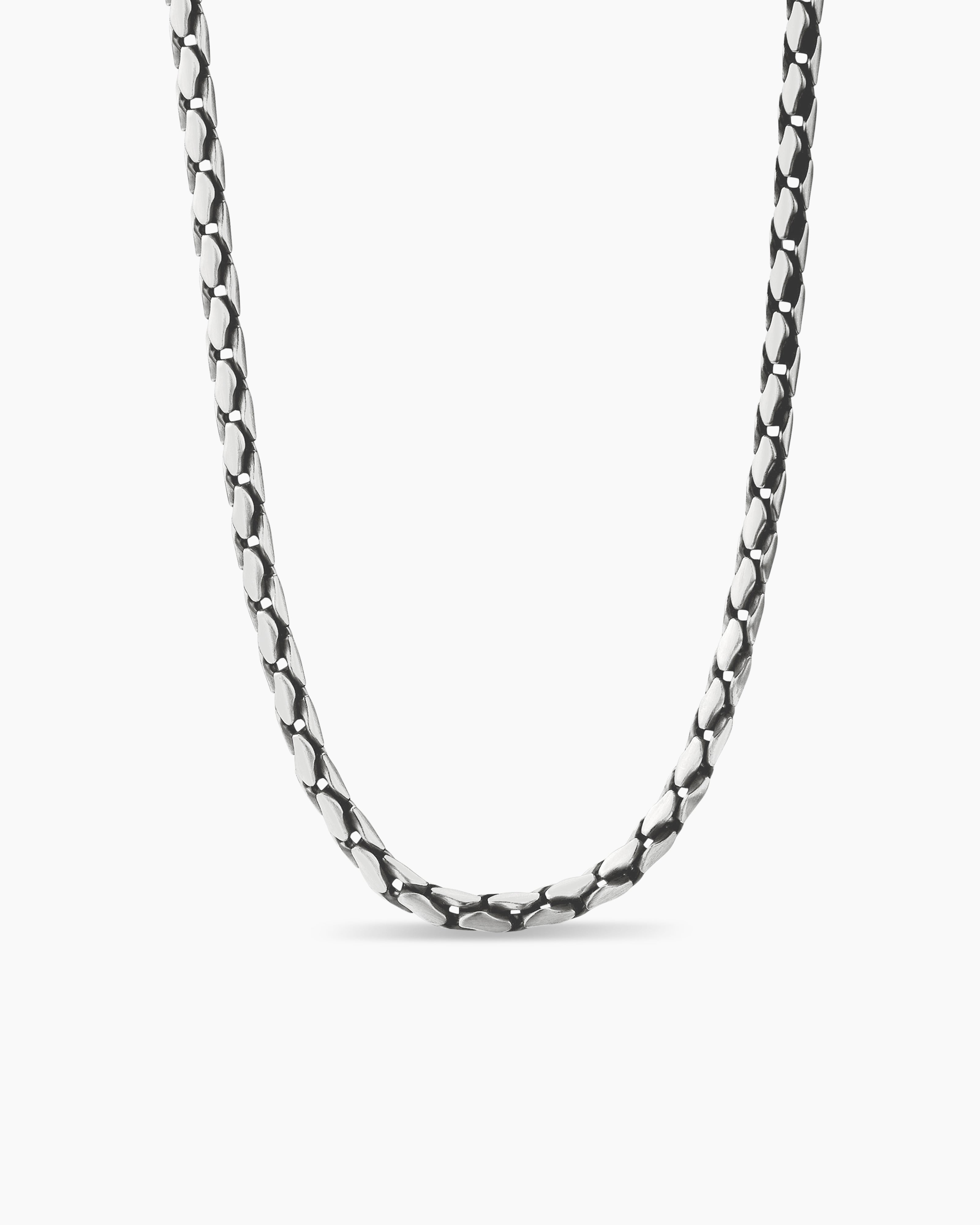 David Yurman Fluted Chain Necklace in Sterling Silver, 5mm Men's Size 22 IN