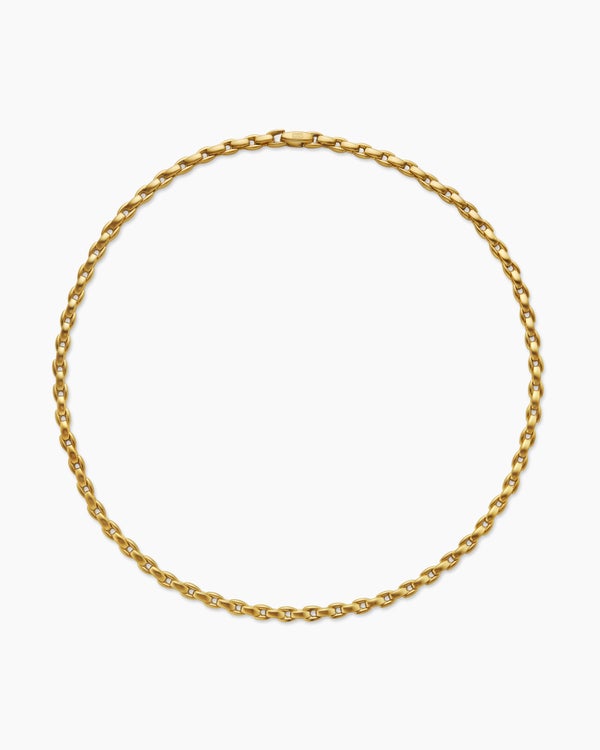 Streamline Elongated Chain Necklace in 18K Yellow Gold, 6mm