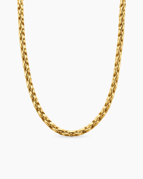 Streamline Elongated Chain Necklace in 18K Yellow Gold, 6mm