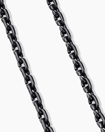 Chain Links Necklace in Black Titanium, 6.3mm