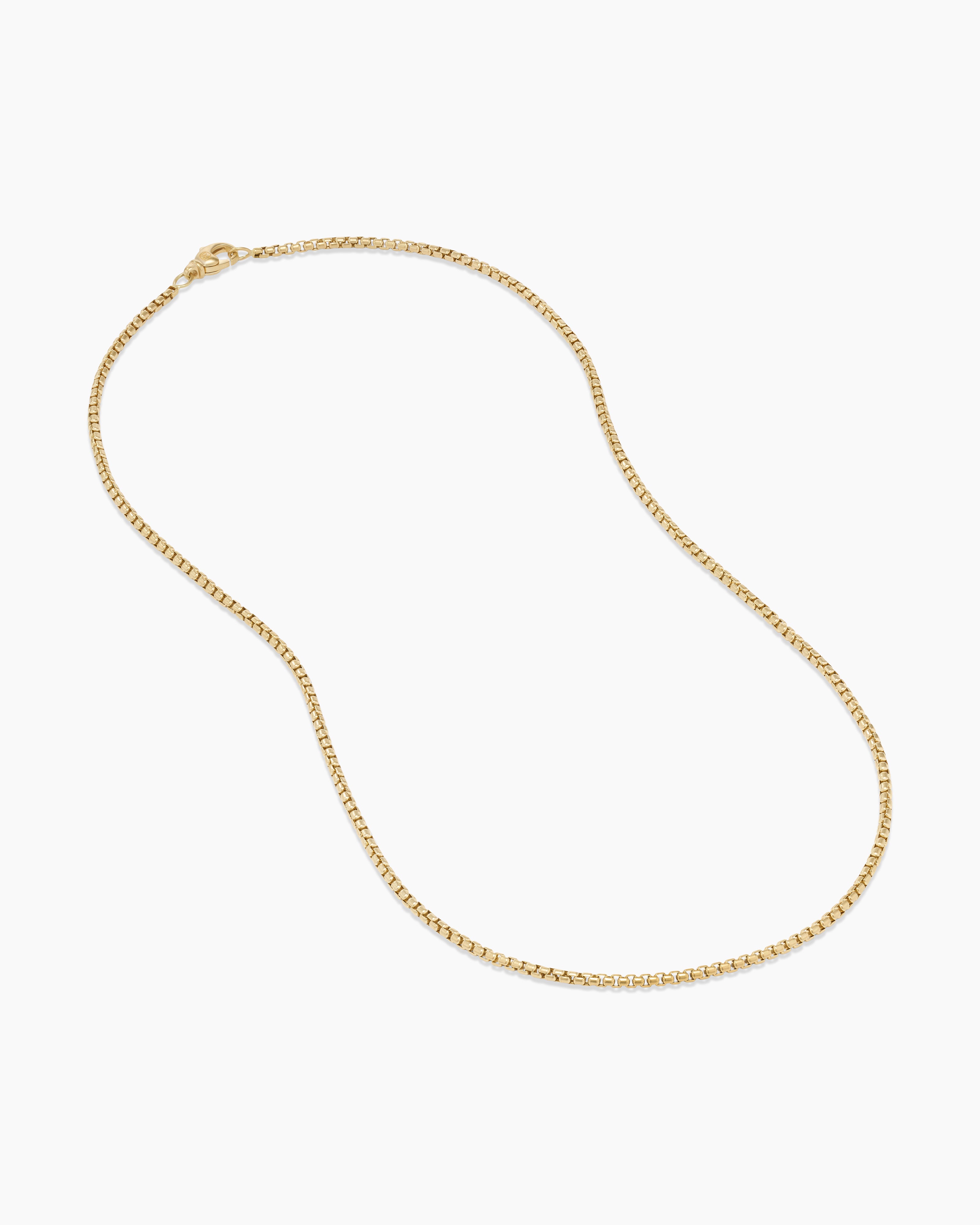 David Yurman Men's Box Chain Necklace in 18K Rose Gold - Rose Gold - Size 24