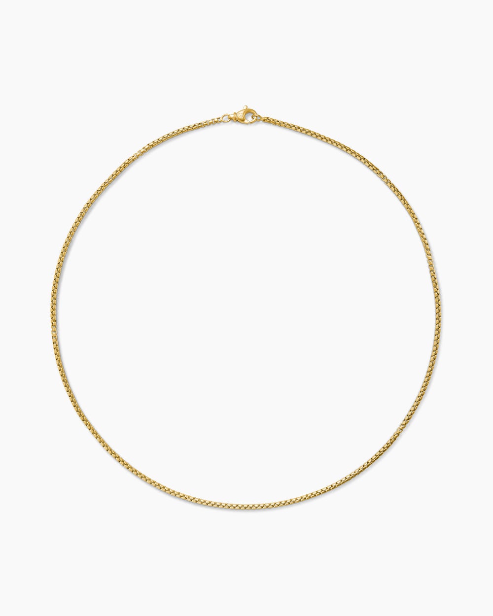 Collier Box Chain en or jaune 18 carats brossé, 2,7 mm hommes