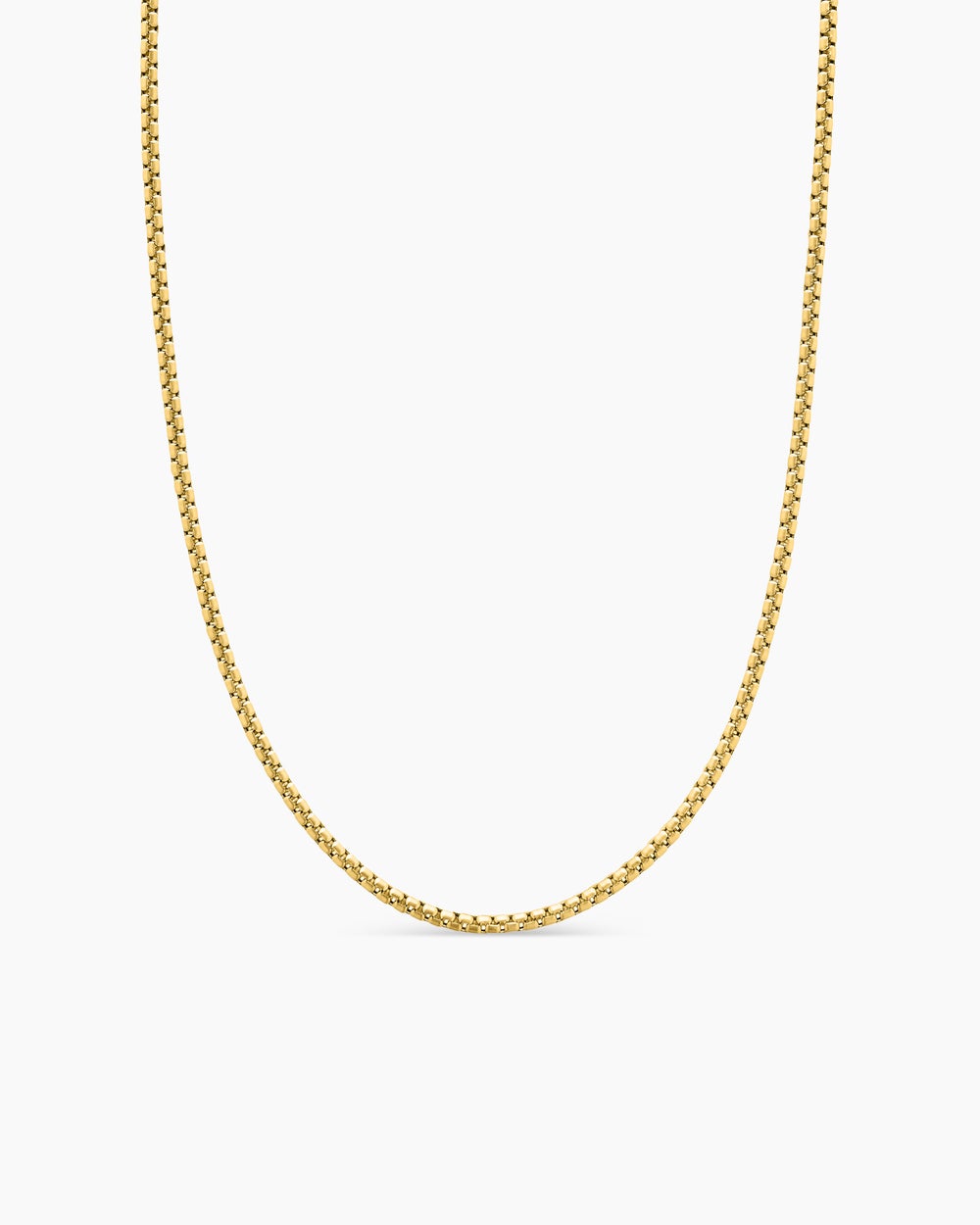 Collier Box Chain en or jaune 18 carats brossé, 2,7 mm hommes
