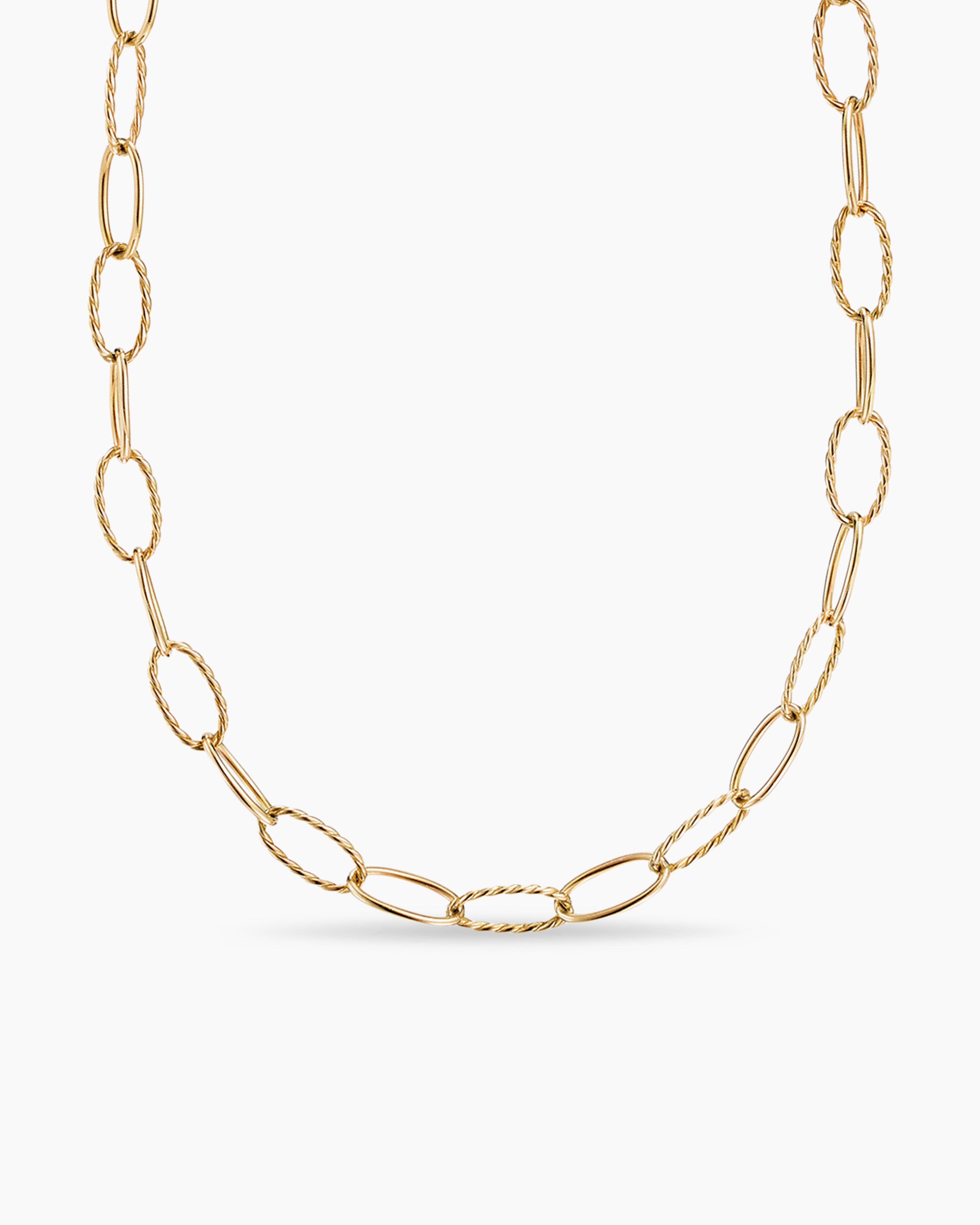 David Yurman 1.60CT 20-25MM Mercer Chain Link Bracelet, Size Large, 18KT  Yellow Gold – Bailey's Fine Jewelry