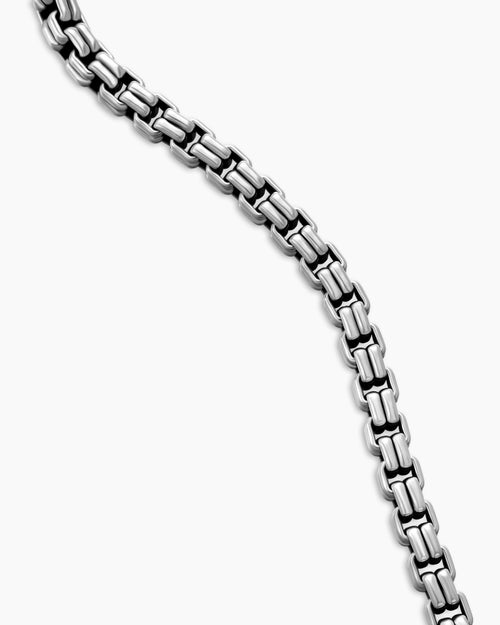 Mens Double Box Chain Necklace in Sterling Silver, 2.6mm