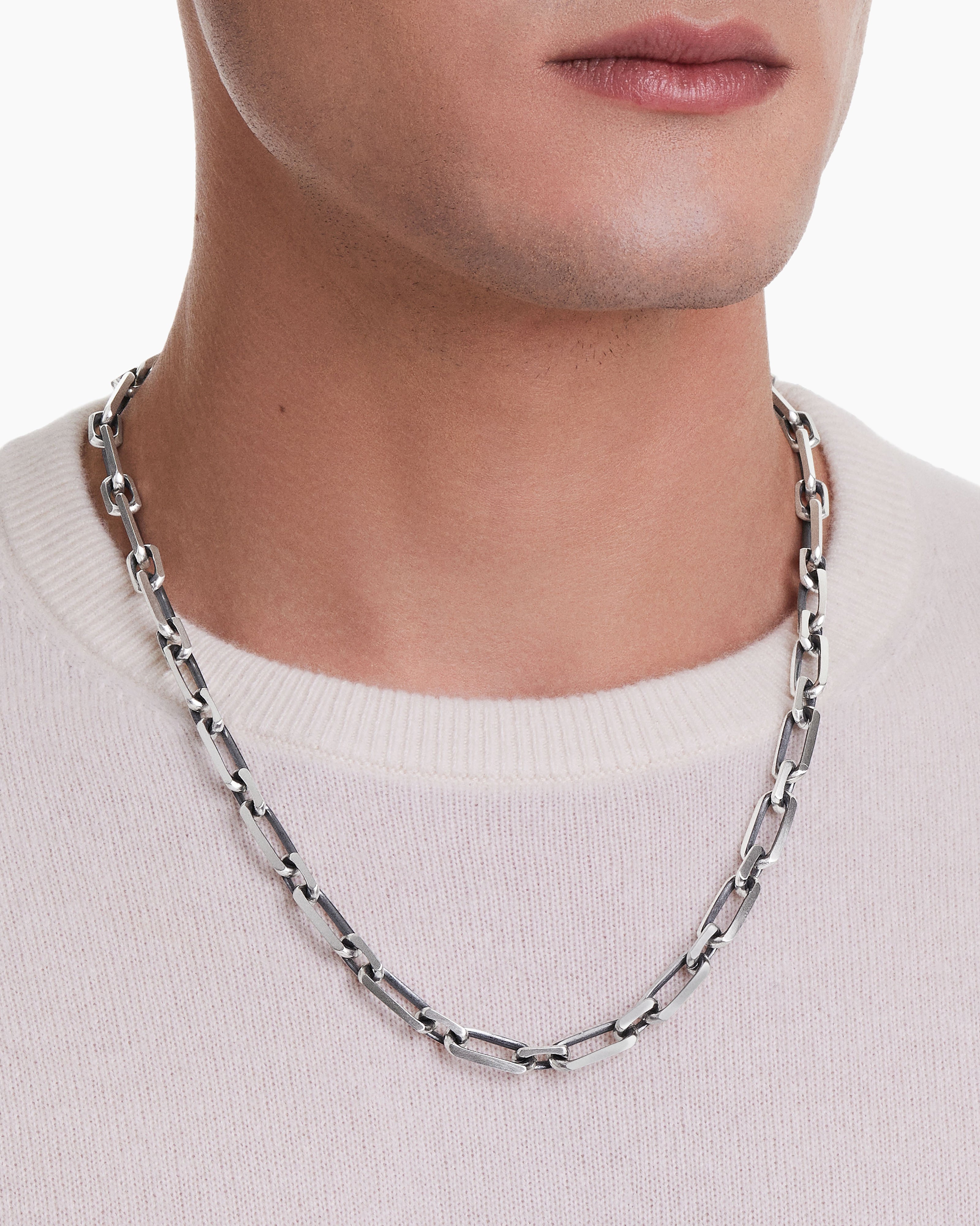 8mm Gold Men's Clip Cable Link Necklace Chain for Men