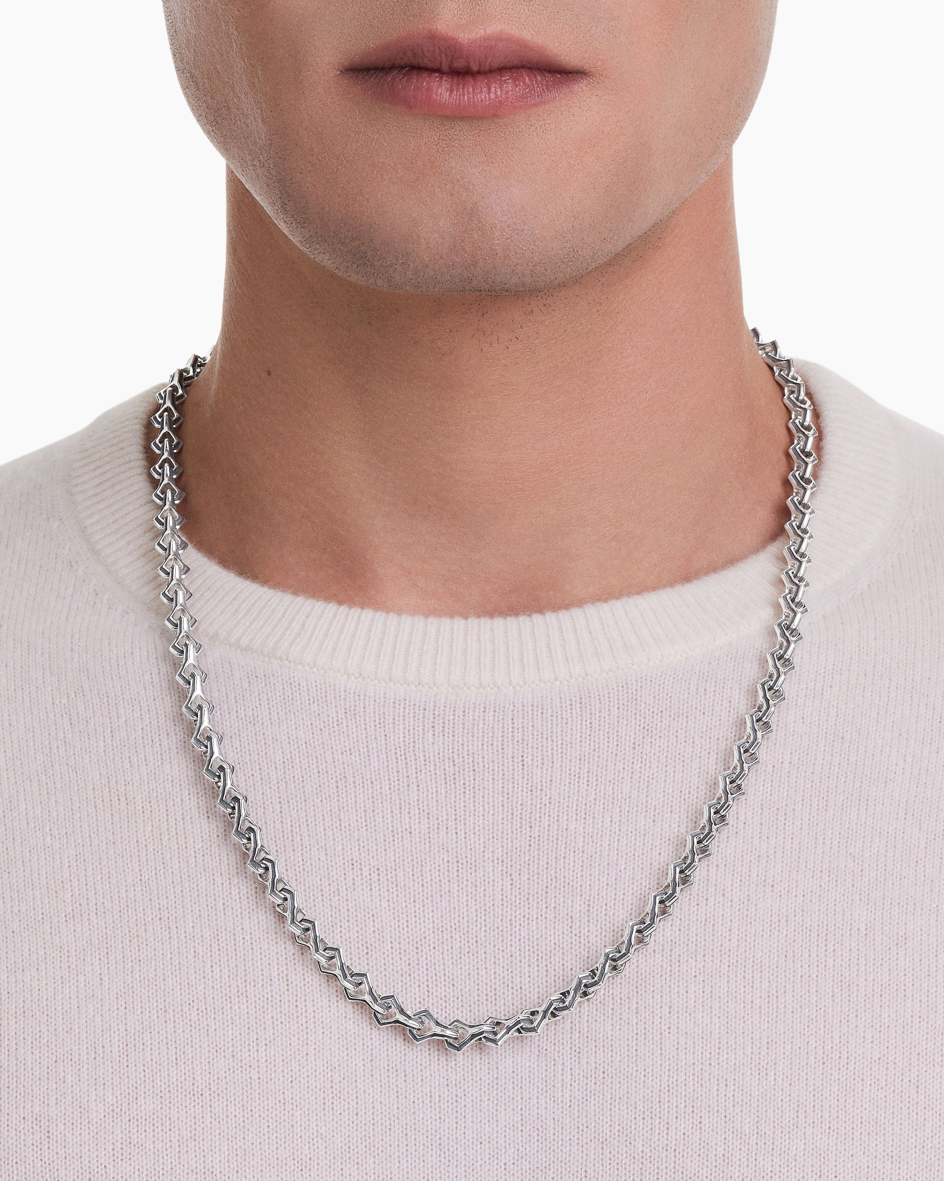 8mm Silver-Tone Chain Necklace, In stock!