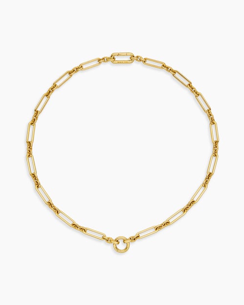 Womens Lexington Chain Necklace in 18K Yellow Gold, 6.5mm