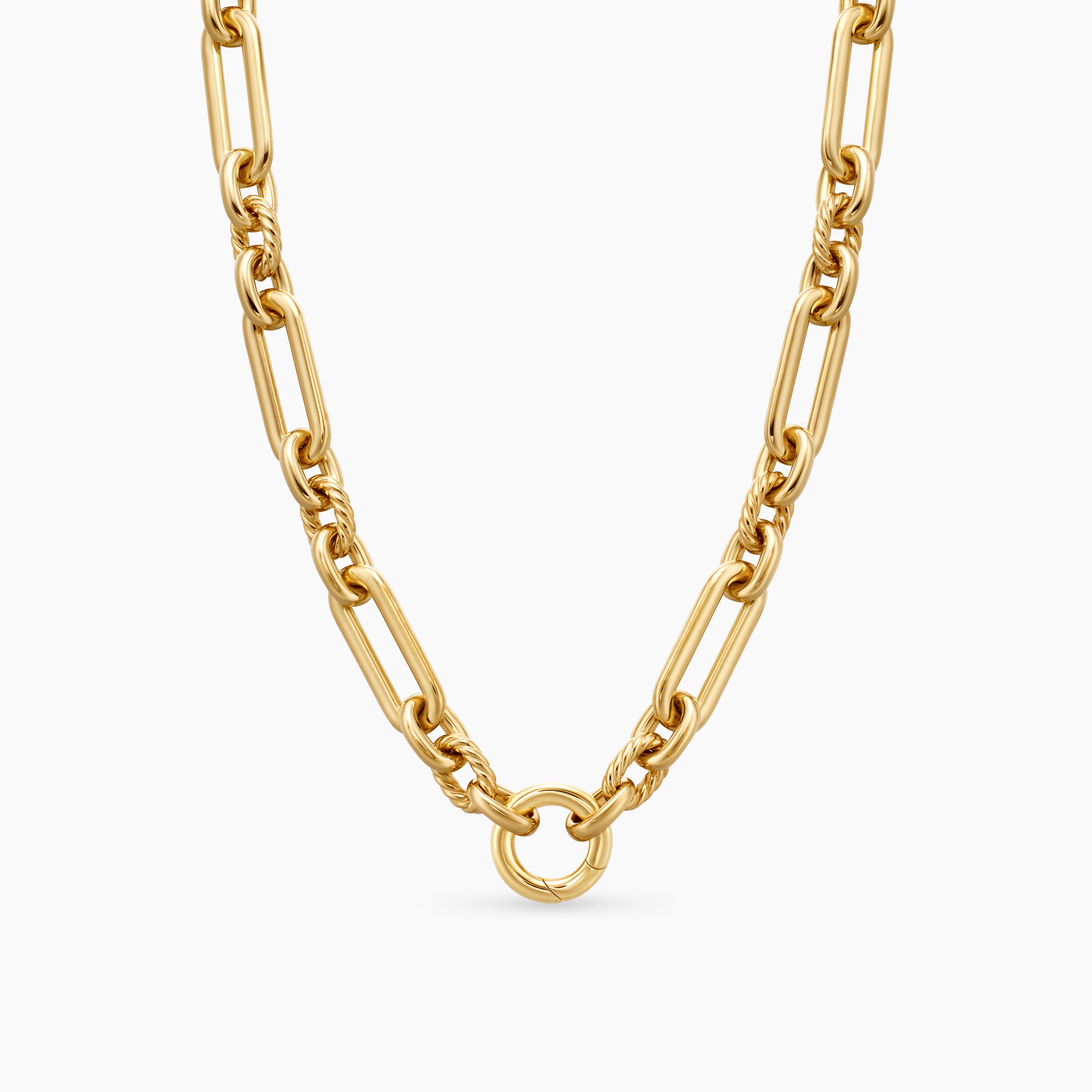 Womens Lexington Chain Necklace in 18K Yellow Gold, 9.8mm