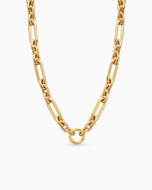 Womens Lexington Chain Necklace in 18K Yellow Gold, 9.8mm