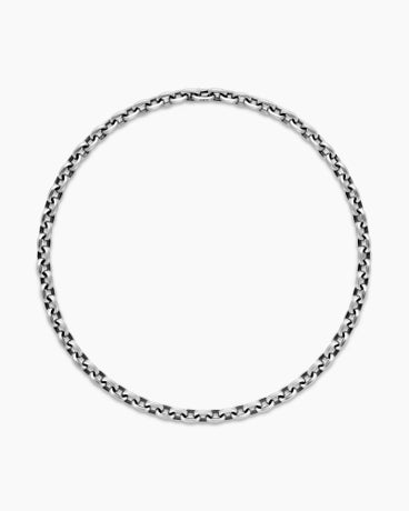 Deco Chain Link Necklace in Sterling Silver, 9.5mm
