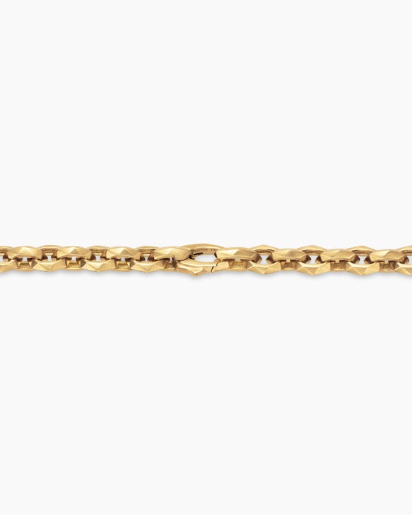 Faceted Chain Necklace in 18K Yellow Gold, 7mm