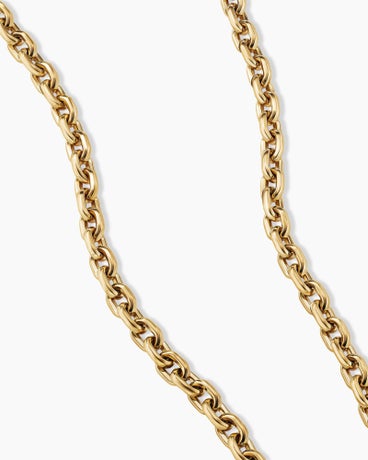 Deco Chain Link Necklace in 18K Yellow Gold, 6.5mm