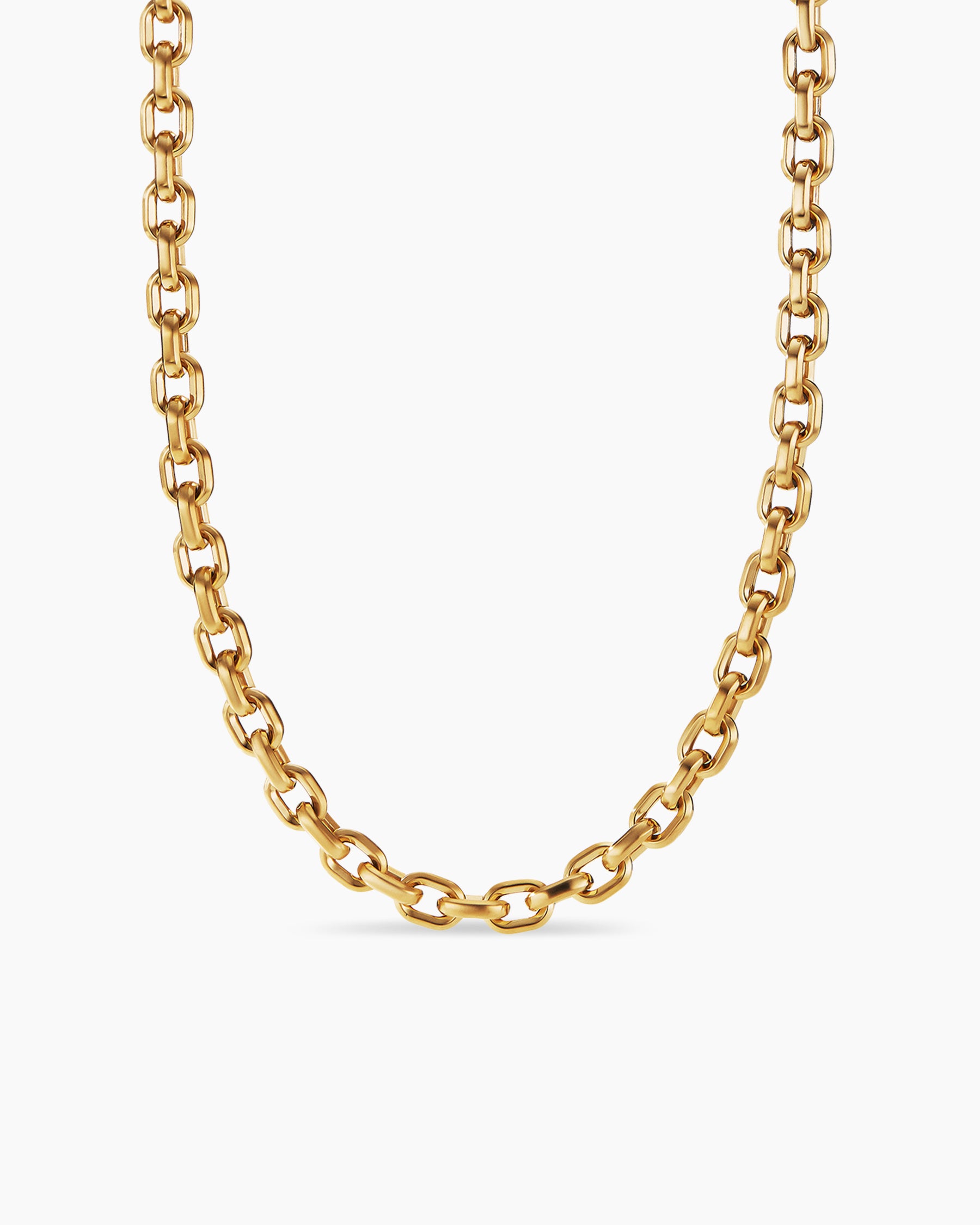 Mens Deco Chain Link Necklace in 18K Yellow Gold, 6.5mm | David Yurman