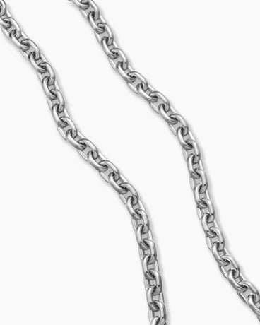 Deco Chain Link Necklace in Sterling Silver, 6.5mm