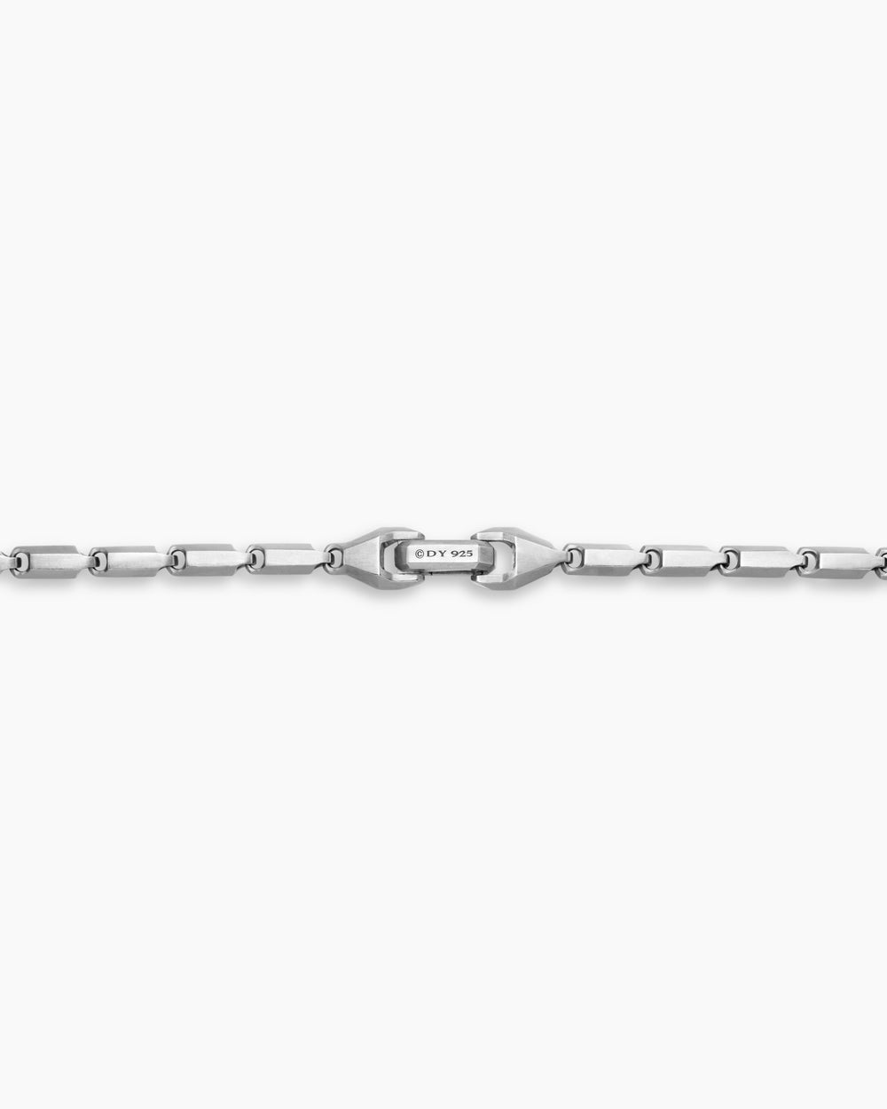 Mens Streamline Chain Necklace in Sterling Silver, 3mm