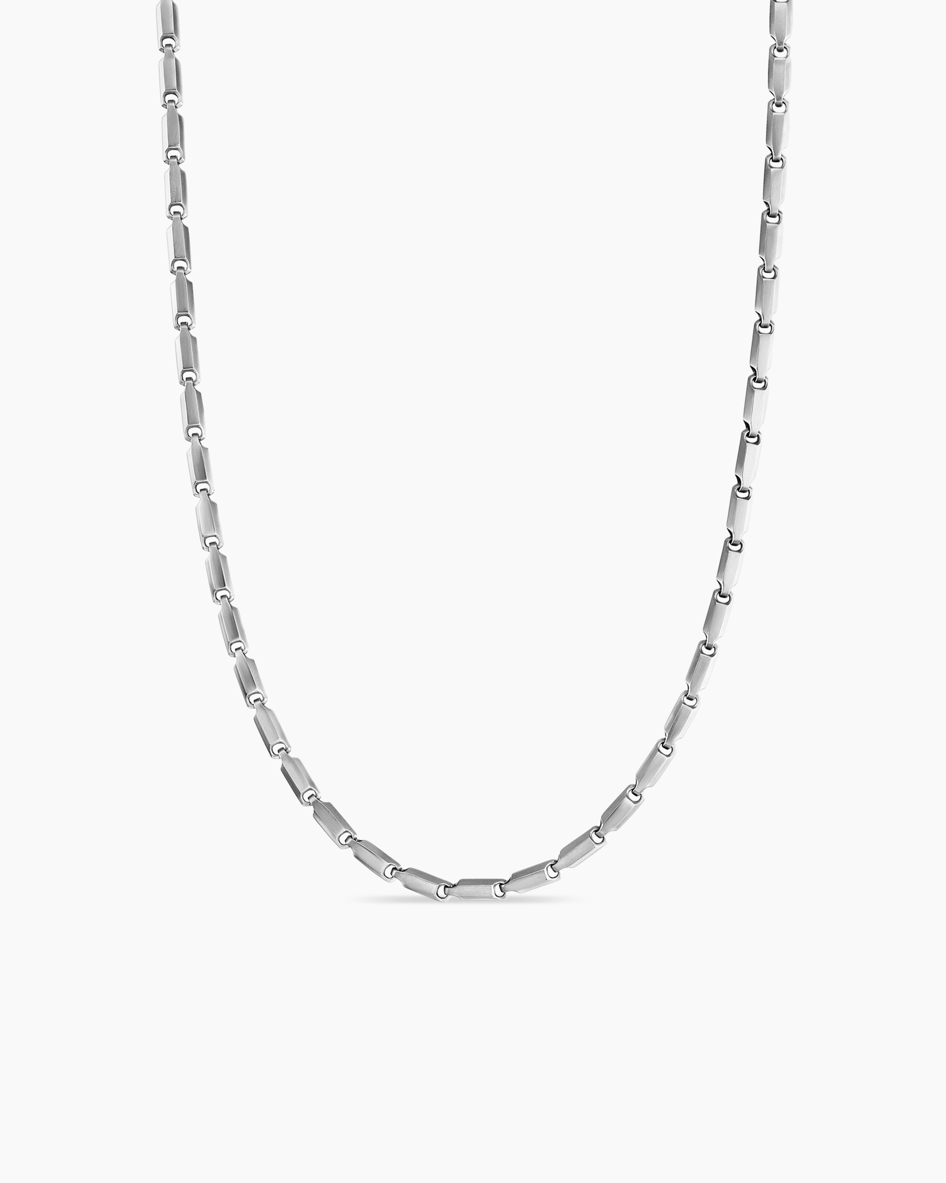 in Link Faceted Silver, 3mm | David Yurman Necklace Sterling