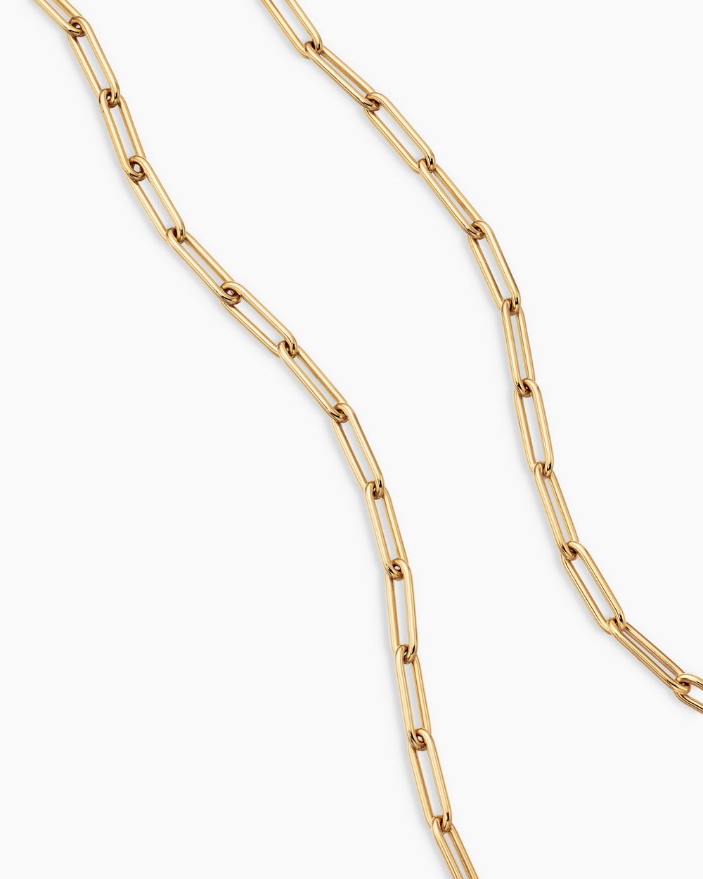 Mens Streamline Chain Necklace in 18K Yellow Gold, 3.5mm